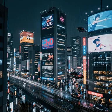 AI generated cyberpunk city